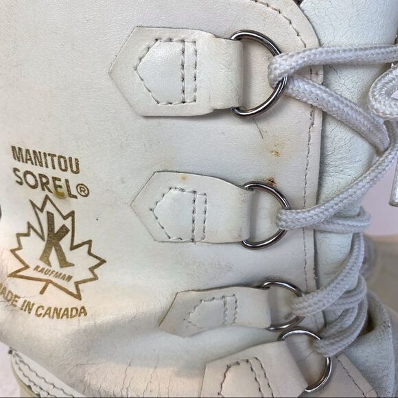 Sorel Manitou Made in Canada Vintage Caribou Winter White Boots Size 9 - Picture 7 of 15
